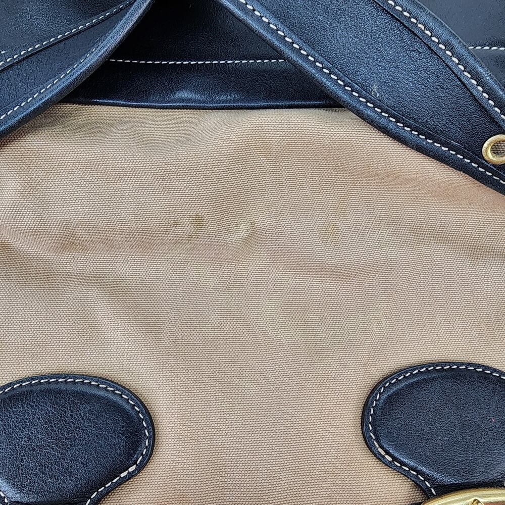 Vintage COACH Shoulder Bag Purse Canvas Brown Leather Crossbody Hipster FLAWS - Picture 10 of 16